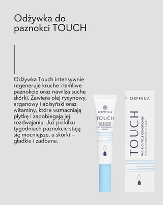 Regenerująca odżywka do paznokci Touch wzmacniająca płytkę i pielęgnująca skórki Orphica_2