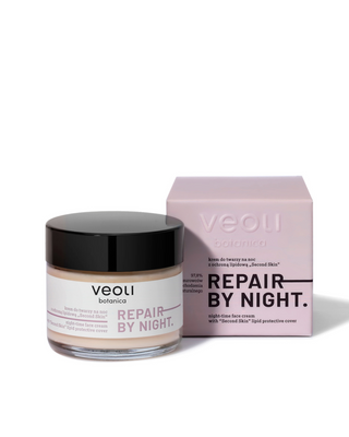 Krem do twarzy na noc z ochroną lipidową Second skin Repair by night Veoli Botanica - 1