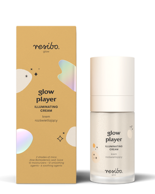 Rozświetlający i nawilżający krem Glow Player do twarzy 30 ml Resibo - 1