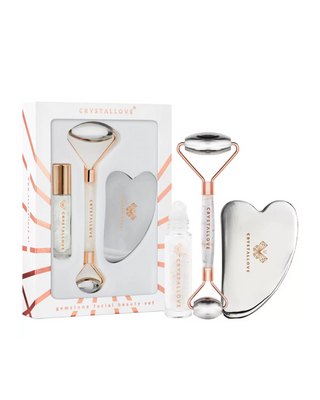 Zestaw do masażu twarzy ze stali nierdzewnej – krioterapia Cryo Ice Beauty set Crystallove - 1