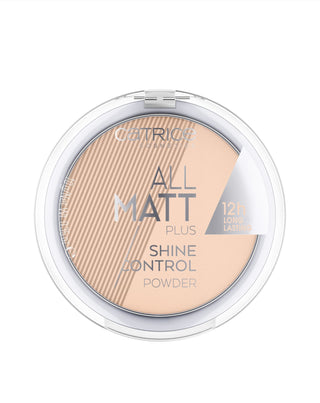 Puder matujący All Matt Plus Shine Control Powder 025 w kolorze Sand Beige Catrice - 1